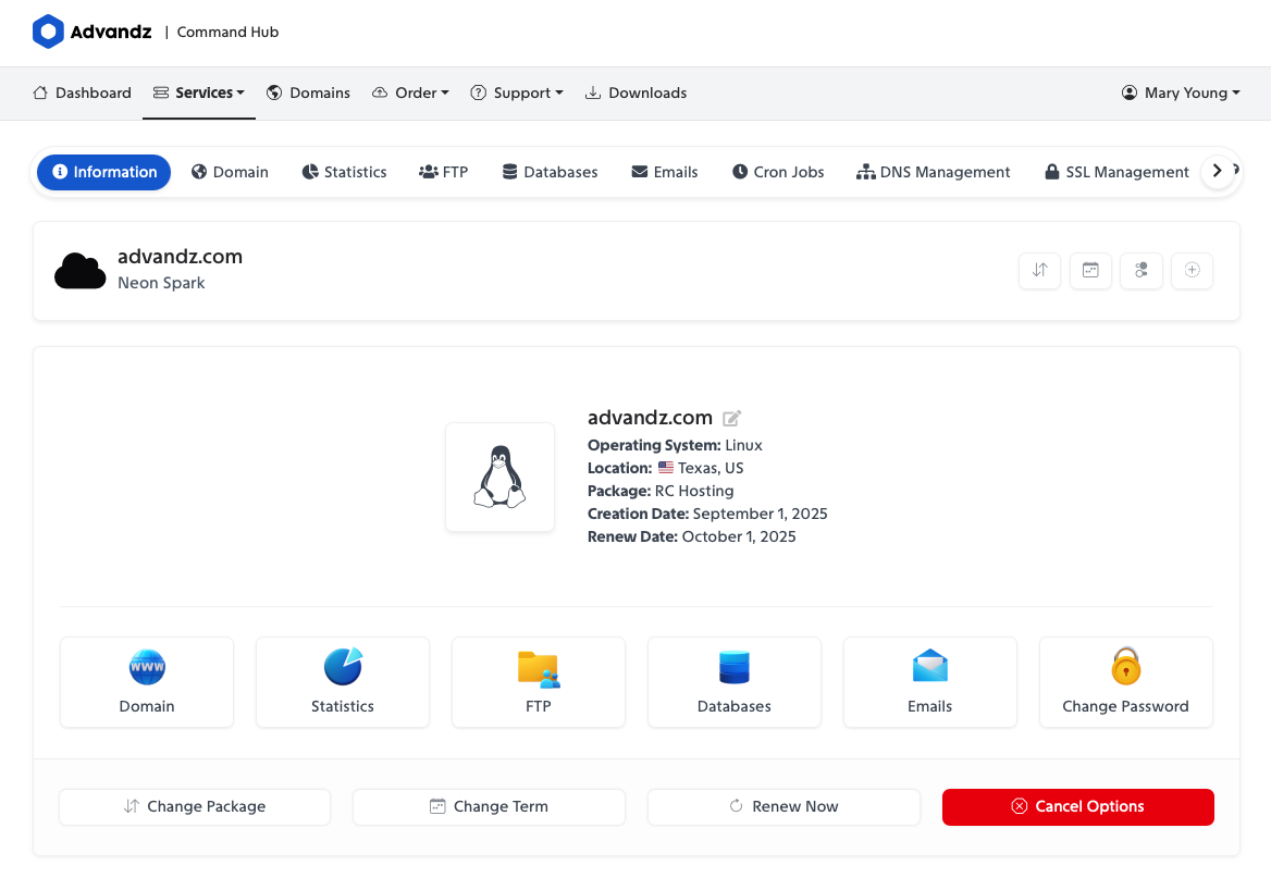 Command Hub Dashboard